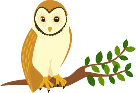 Perched Owl Public Domain Vectors