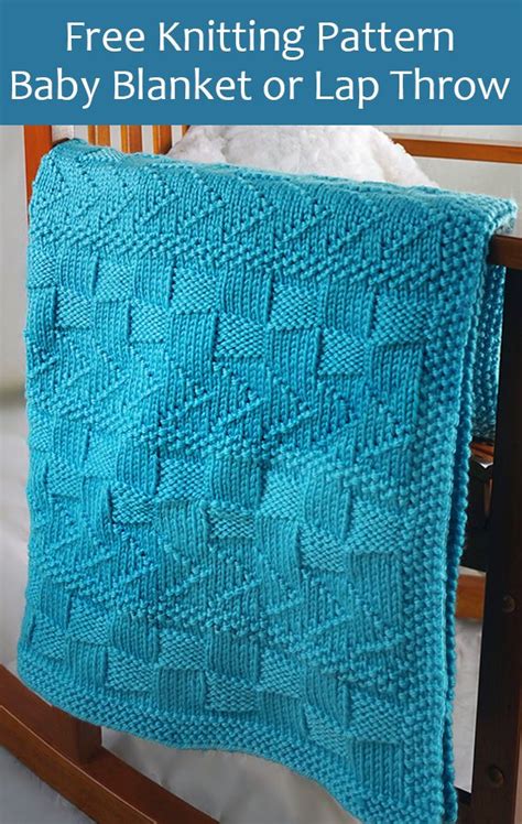 Lace blanket and diamond heirloom and matching. Free Knitting Pattern for Chevrons and Blocks Baby Blanket ...