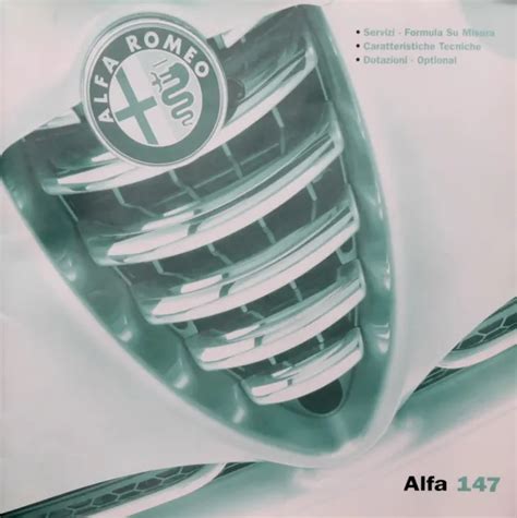 Alfa Romeo 147 Brochure 2001 1101 Italian Technical Specifications