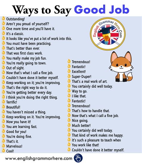 45 Ways To Say Good Job In English English Grammar Here