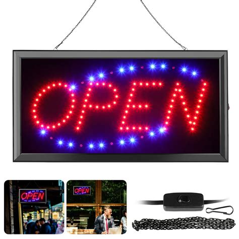Tsv Led Neon Open Sign For Business 19 X 10 In Led Shop Light