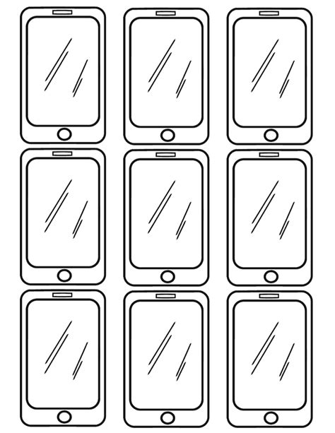 It includes 3 different views (separate.psd files). iPhone coloring pages | Coloring pages to download and print