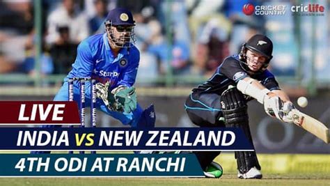 Live Cricket Score India Vs New Zealand 4th Odi At Ranchi New Zealand