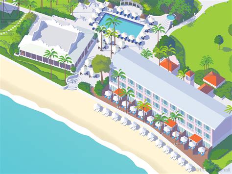 Visitor Map For A Hotel Resort In Barbados On Behance