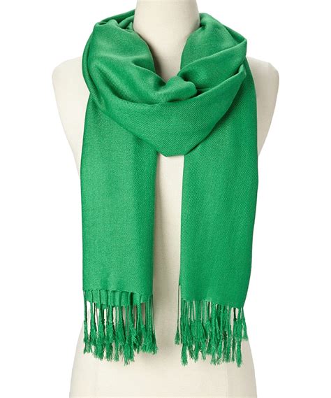 Green Solid Scarfs For Women Fashion Warm Neck Womens Winter Scarves Pashmina Silk Scarf Wrap