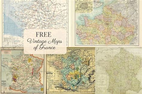 Four Maps Of France With The Words Free