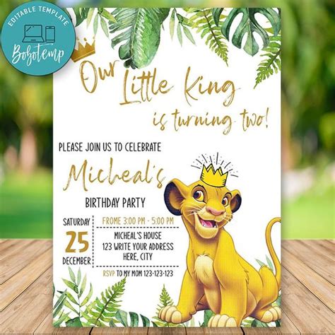 Editable Boy Parties Invitation Template Instantly Personalize