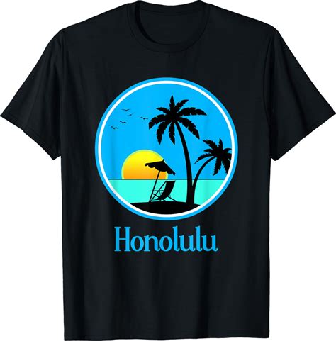 Amazon Honolulu Souvenir Hawaii Vacation Gift T Shirt Clothing