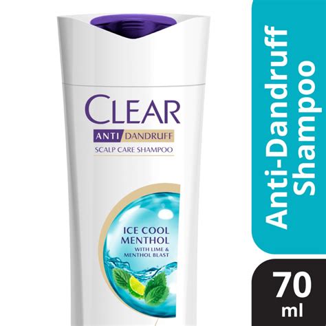 Clear ice cool menthol anti-dandruff shampoo 70ml