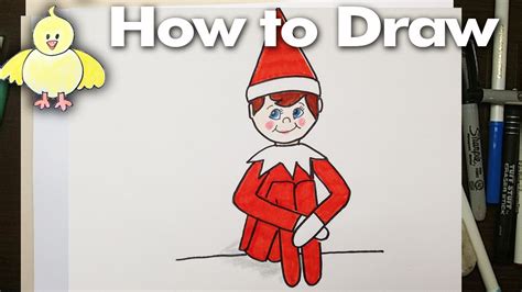 How To Draw An Easy Elf On A Shelf For Beginners Youtube