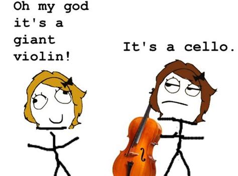 An Image Of Two People Playing Cellos With The Caption Oh My God Its A
