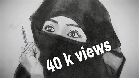 How To Draw A Pretty Girl With Hijab Pencil Drawing Time Lapse