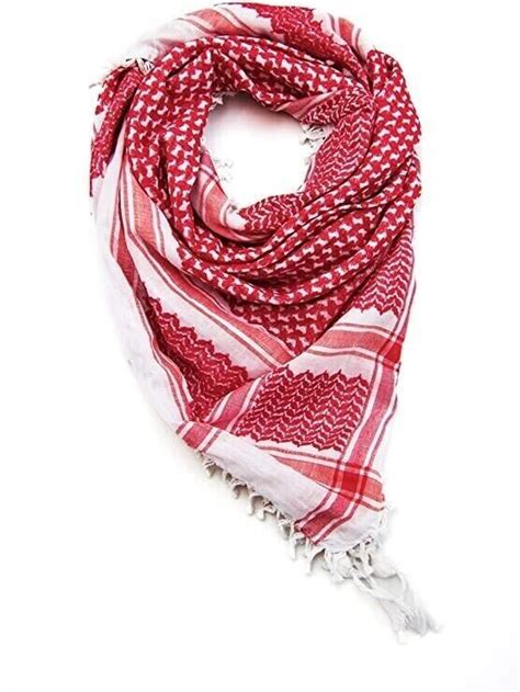 keffiyeh scarf palestinian shemagh original arab kufiya white new red ebay