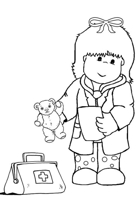 Kid Women Doctor Coloring Sheet Printable Doctor Day Coloring Images