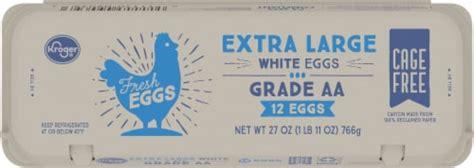 Kroger Cage Free Extra Large White Eggs Ct Bakers