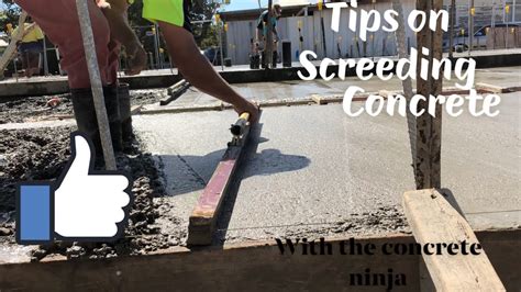 How To Screed Concrete A1 Youtube