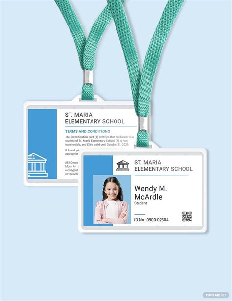 Child Id Card Template In Publisher Illustrator Word Psd Pages