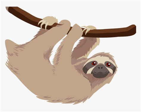 Sloth Cartoon Cute Sloth Cartoon Vector Clipart Friendlystock