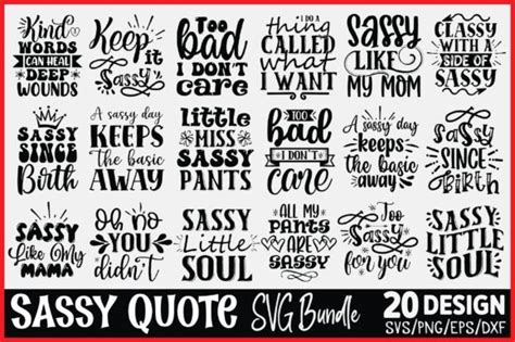 Sassy Quote Svg Bundle Graphic By T Shirtbundle · Creative Fabrica