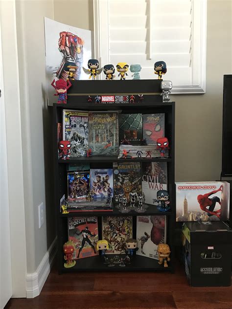 My Corner Of Marvel Collections Includes A Spider Man Shelf Mcu Shelf