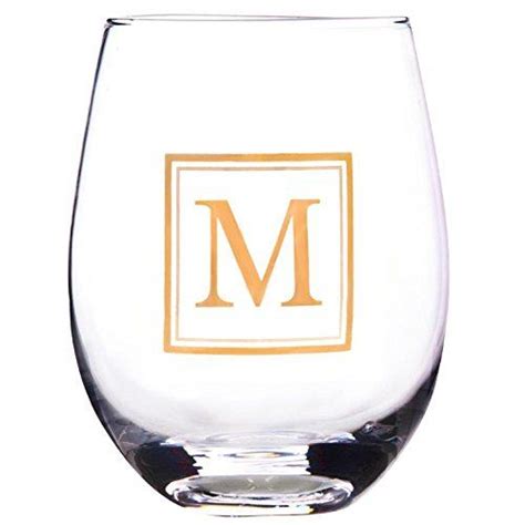 Elegant Home Personalized T 19 Ounce Stemless Wine Glassunique