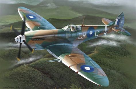 Spitfire Mk Viii Aussie Eight Clive Caldwell By Katerina Borecka Wwii Fighter Planes