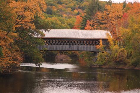 Covered Bridge At New England College New England Today