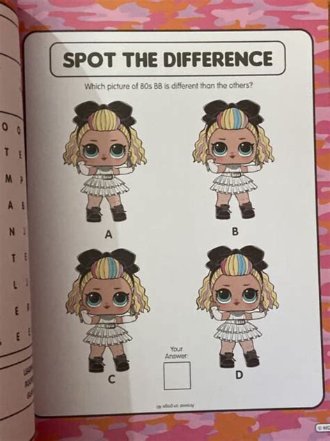 Lol Surprise Doll Activity Book With 3d Sticker Ebay