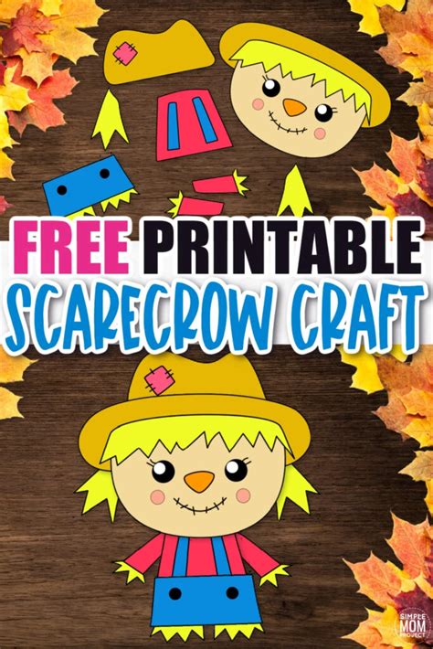 Free Printable Cut And Paste Girl Scarecrow Craft For Kids Simple Mom