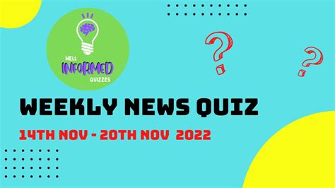 Weekly News Quiz 14th Nov 20th Nov Youtube