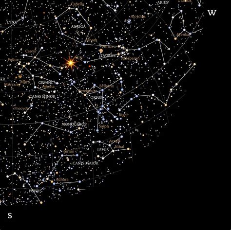 Map Of The Night Sky World Map