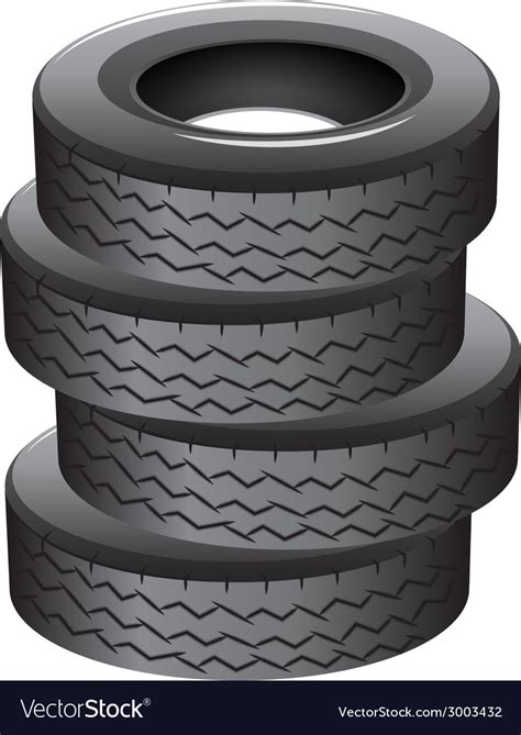 Pile Of Tires Royalty Free Vector Image Vectorstock