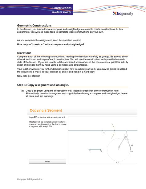 8101 01 07 Constructions Student Guide Part 1 Geometric