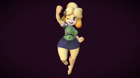 Isabelle From Animal Crossing Argentos Style 3d Model By Magnaomega