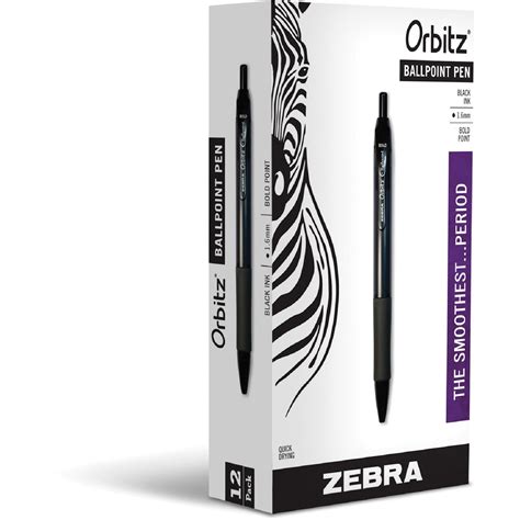 Zebra Pen Zeb21310 Orbitz Retractable Ballpoint Pens 1 Dozen