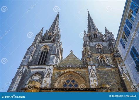 Cathedral Of Saint Mary Of Bayonne In France Stock Photo Image Of