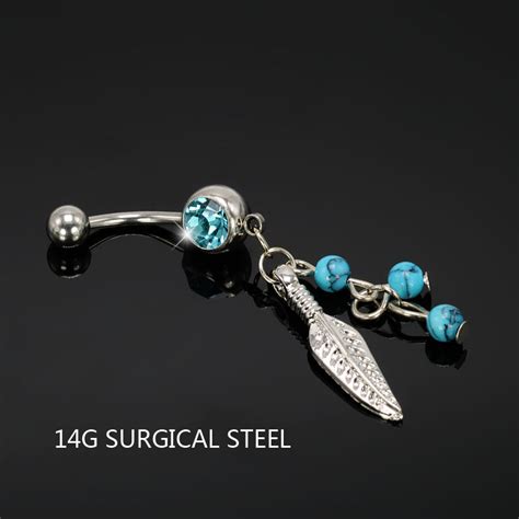 Fashion Sexy Womens Dangle Belly Button Ring 10x Wholesale 316l