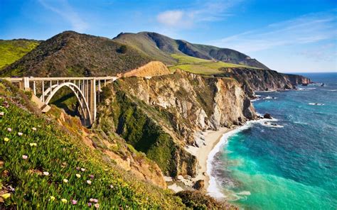 Big Sur California Landscape Nature Bridge Coast Hd Wallpaper
