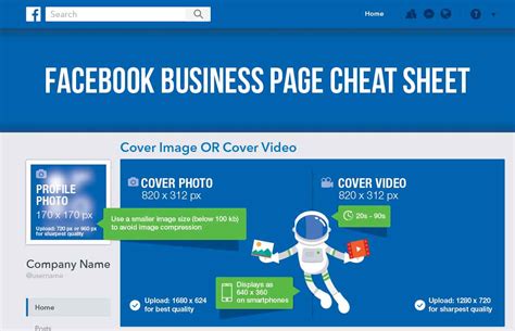 Facebook Cheat Sheet For Business Pages Infographic