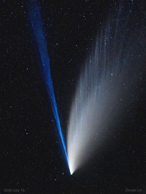 혜성 니오와이즈의 구조화된 꼬리 The Structured Tails Of Comet Neowise