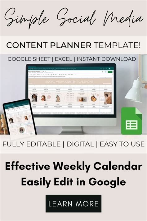 Social Media Content Planner Social Media Calendar Social Media