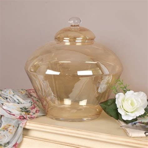 Pot Bellied Pearlescent Glass Jar With Lid Dibor Glass Jars With Lids Glass Jars Pearlescent