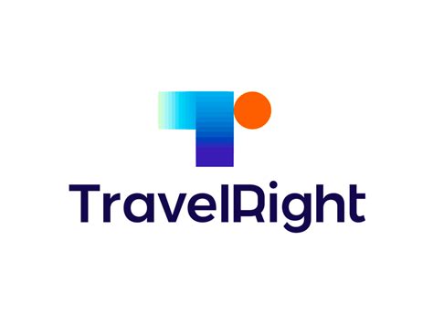 Travel Right Logo Design T R Arrow Plane Sun By Alex Tass Logo