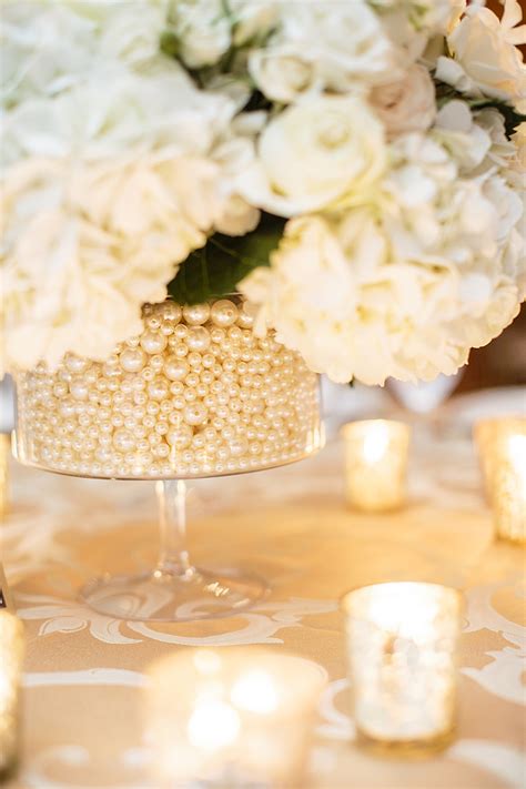 Centerpiece Set In Pearls Elizabeth Anne Designs The Wedding Blog