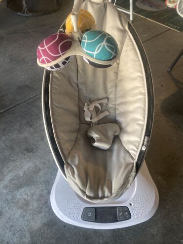 4moms Mamaroo4 Baby Recline Rock Bounce Swing Gray Safety Strap