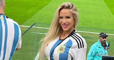 Argentina Fans Celebrate World Cup At Landmark Sexiest Fan Said She D Run Naked Around