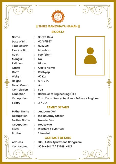 Sample Resume Tagalog Biodata Form Biodata Form Template Bio Porn The