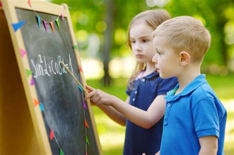 Adorable Little Girl Playing A Teacher Stock Image Image Of Lesson