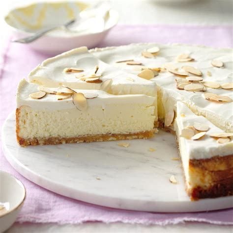 Luscious Almond Cheesecake Recipe Taste Of Home