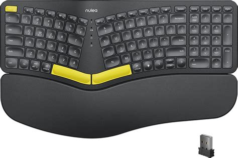 Nulea Wireless Ergonomic Keyboard Split Keyboard With Wrist Rest Usb